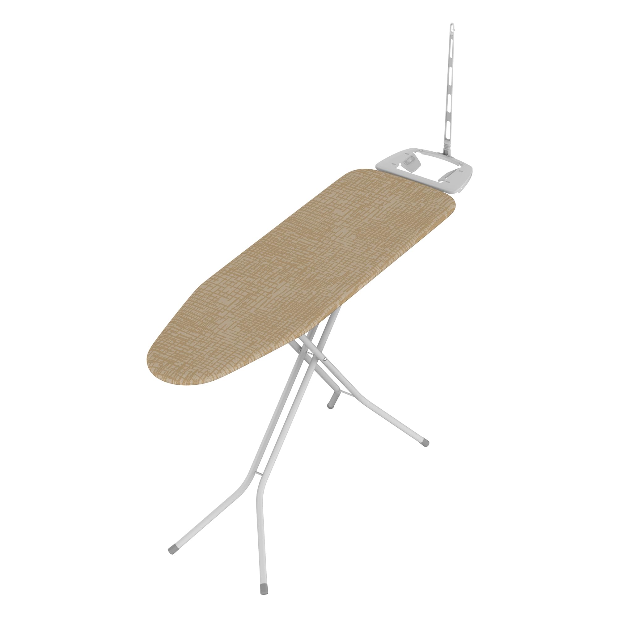 Rörets Asse da Stiro Exclusive White - Struttura in Acciaio con Grande Ripiano per Ferro, Regolabile in Altezza 75-97 cm e Sistema di Chiusura - 38 x 120 cm