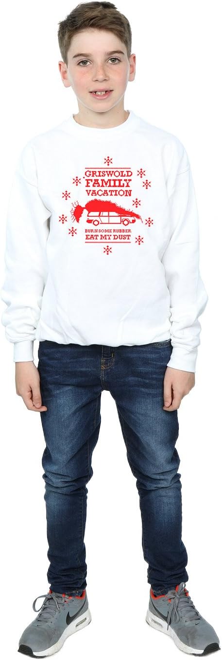 National Lampoon's Christmas Vacation Boys Eat My Dust Sweatshirt 5-6 Years White