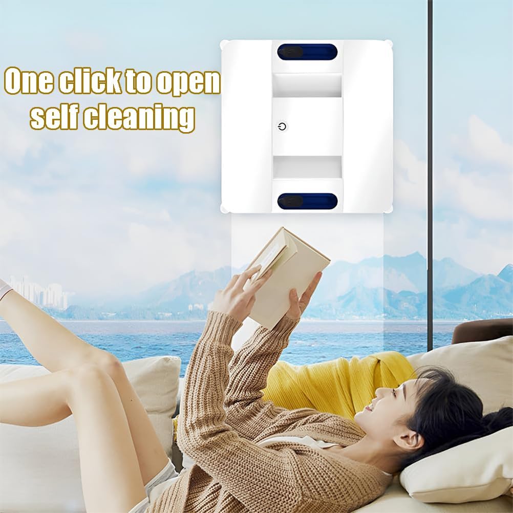 Automatic Window Cleaning Robot, Smart Window Vacuum Cleaner with Safetys Rope, Robot Window Cleaner image 2