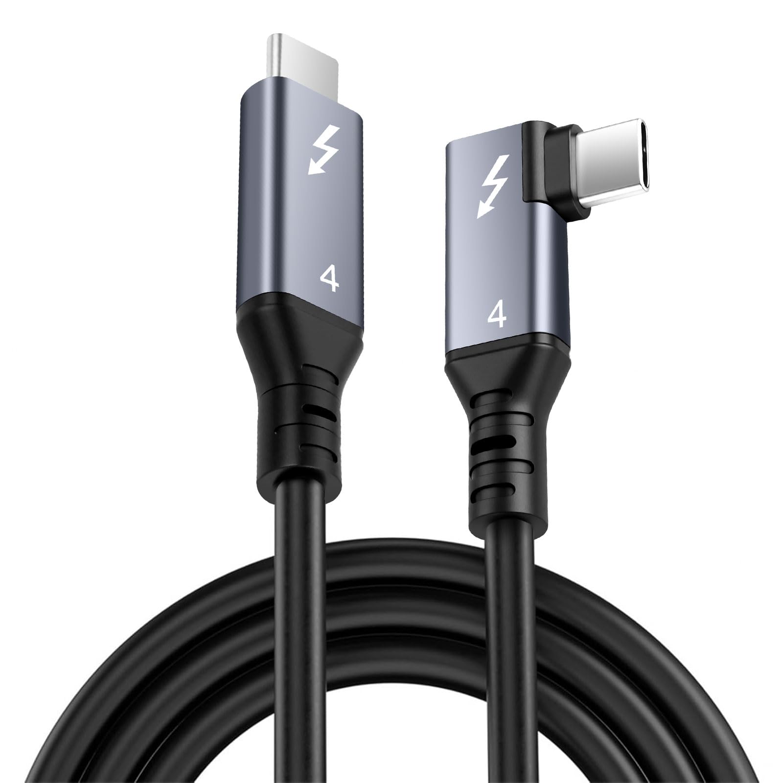 Für Thunderbolt 4 Kabel 2m - USB4 V2.0 40Gbps Datenkabel, Schnellladung PD 3.1 240W, 4K@540Hz / Dual 8K@60Hz, kompatibel mit MacBook, für MacBook, SSD, Display - TPE Cable (1M)