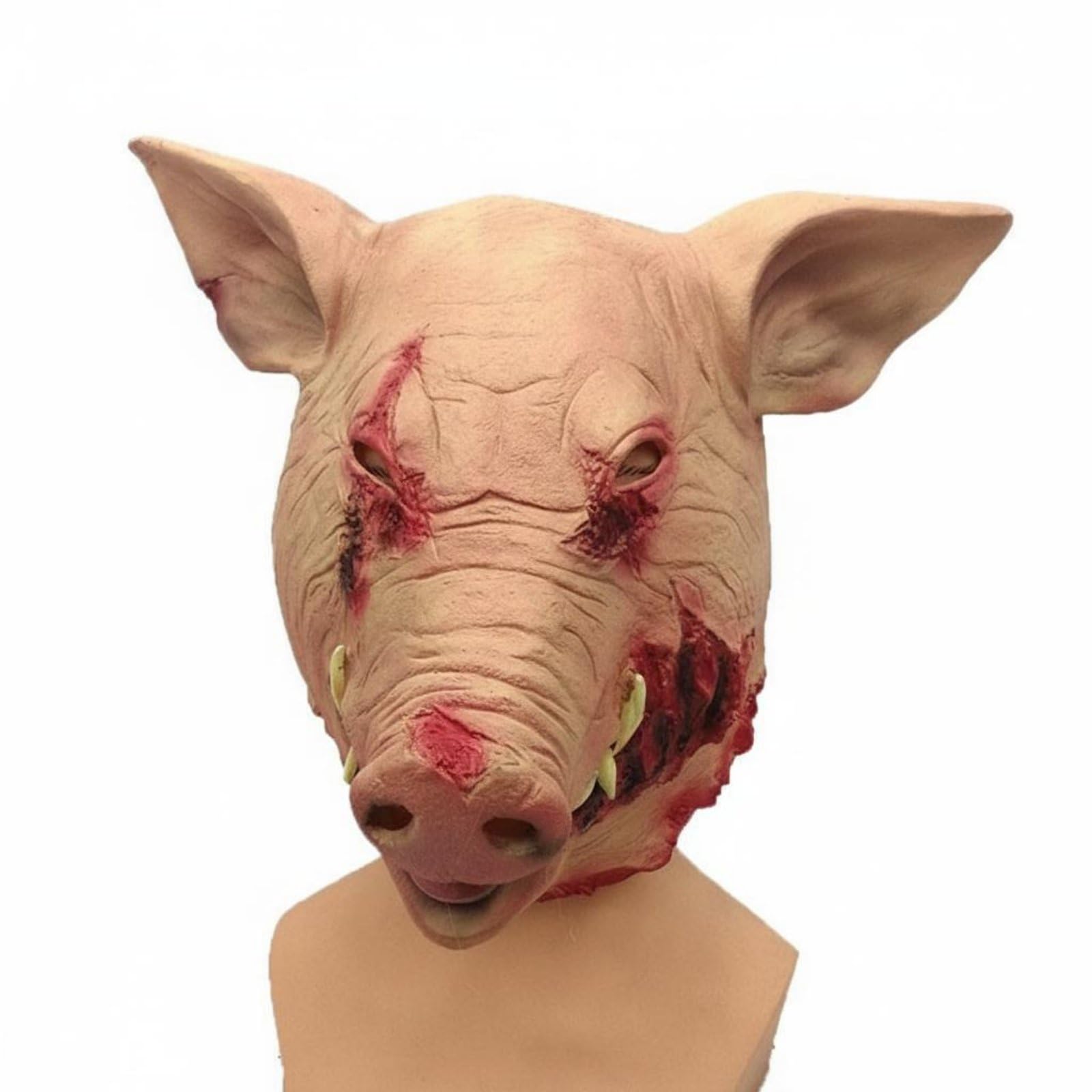 Merishopp Adult Size Full Head Creature Mask Rubber Creature Mask Party Supply for Adults, Halloween, Cosplay, Pig Head Mask-image-42