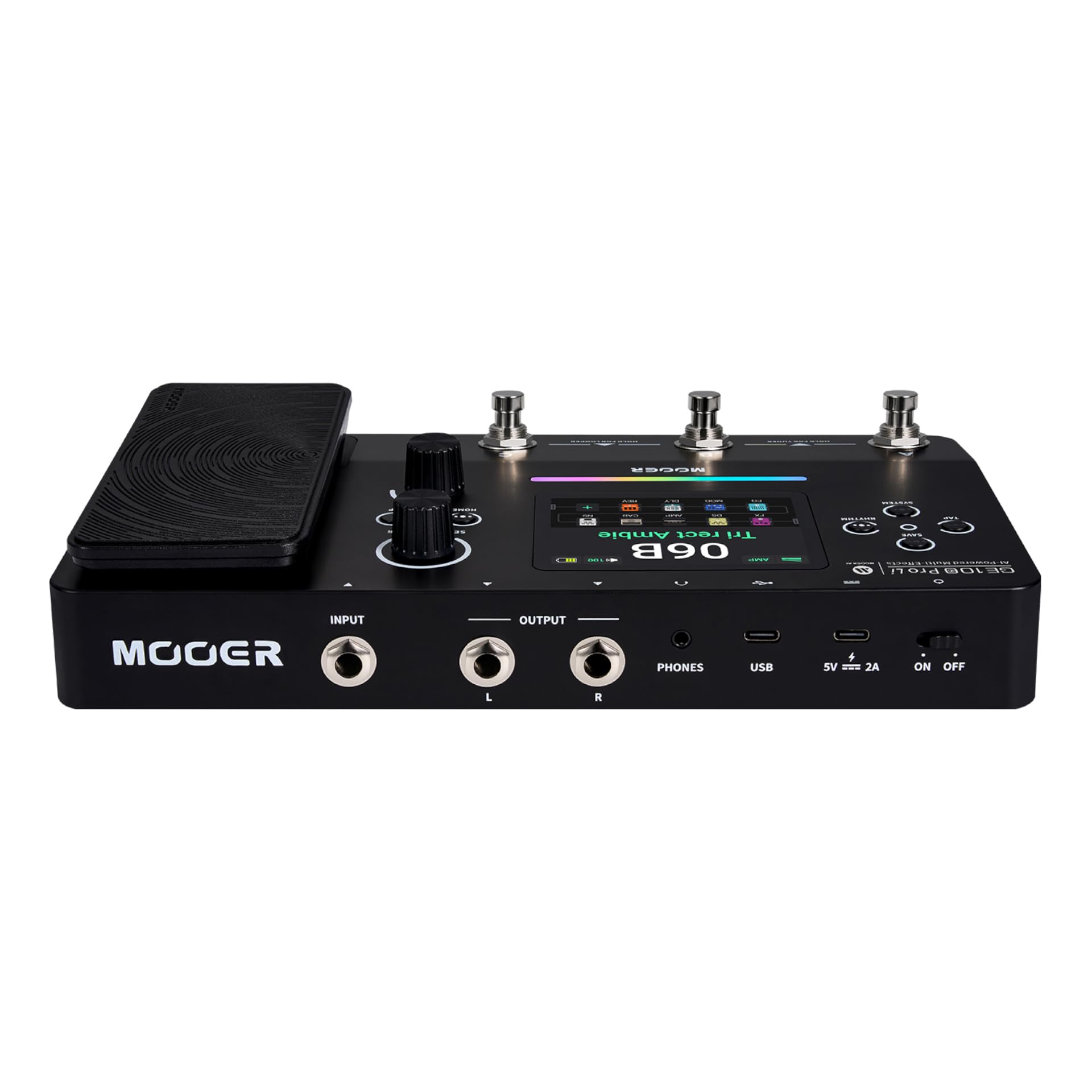 Mooer GE 100 PRO Li Guitar Multi FX Processor with AI technology and lithium battery