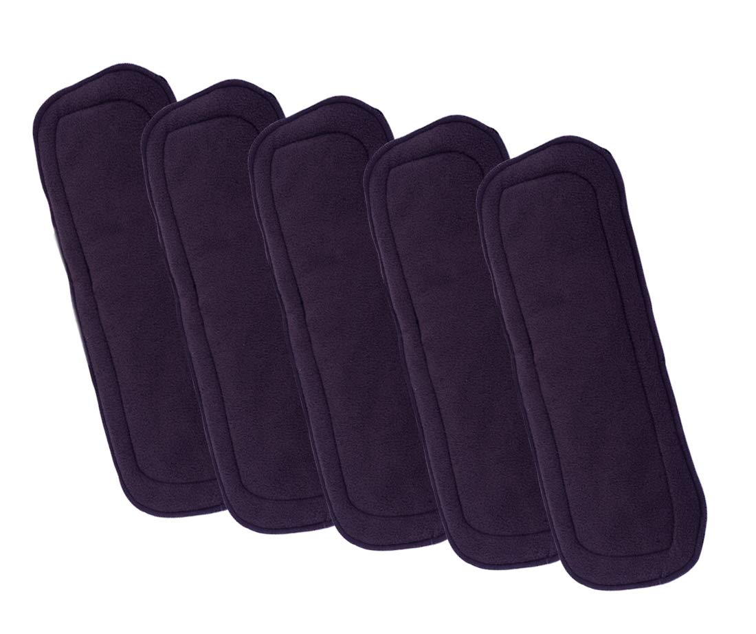 THE LITTLE LOOKERS Cotton 5 Layer Bamboo free Reusable Washable Charcoal Inserts Diapers Pads for Baby Cloth ( Pack of 5)