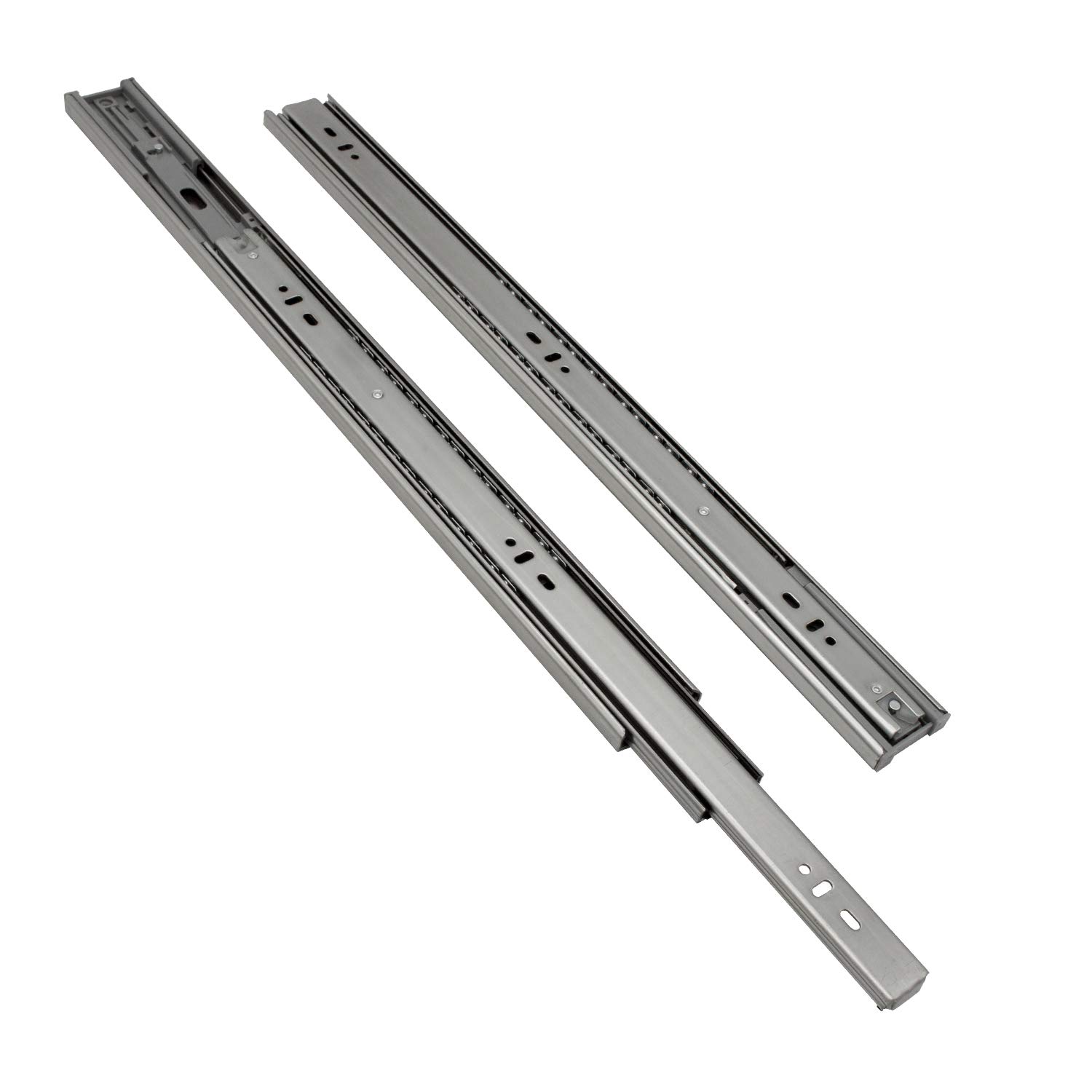 Szyny do szuflad 350 mm pełne prowadnice szuflad z łożyskami kulkowymi, 6 sztuk (3 pary), nośność 35 kg, szyna teleskopowa, system szynowy