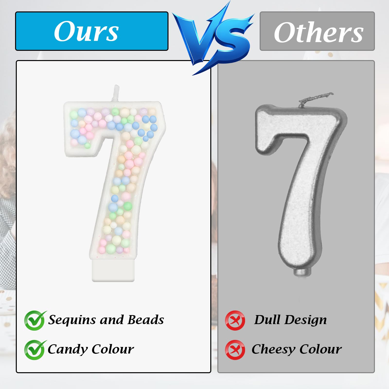 Bougies En Forme De Chiffres Macarons Pastel, Bougie D'Anniversaire à Paillettes Nacrées Couleur Bonbon, Bougie D'Âge Avec 12 Bougies En Spirale Pour Filles Fête à Thème Anniversaire(1