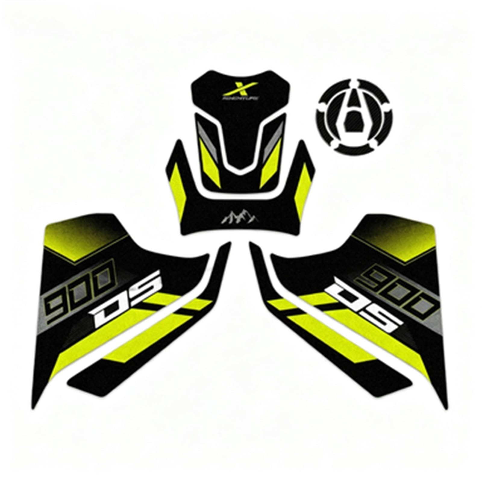 Motorcycle Side Tank Pad Sticker Gas Knee Grip Protector Anti Slip Decal for Voge for Valico 900 DSX 900DSX 2024 Streetfighter(Color2)