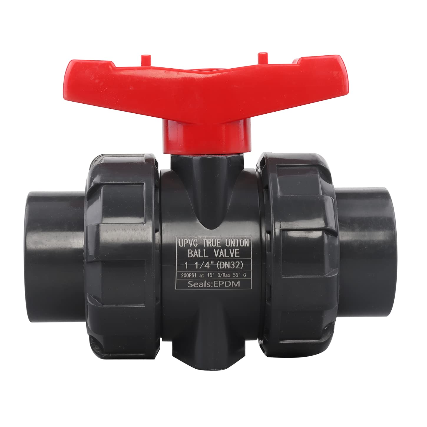 Vanne sphérique UPVC étanche 200 PSI à sièges PTFE réversibles