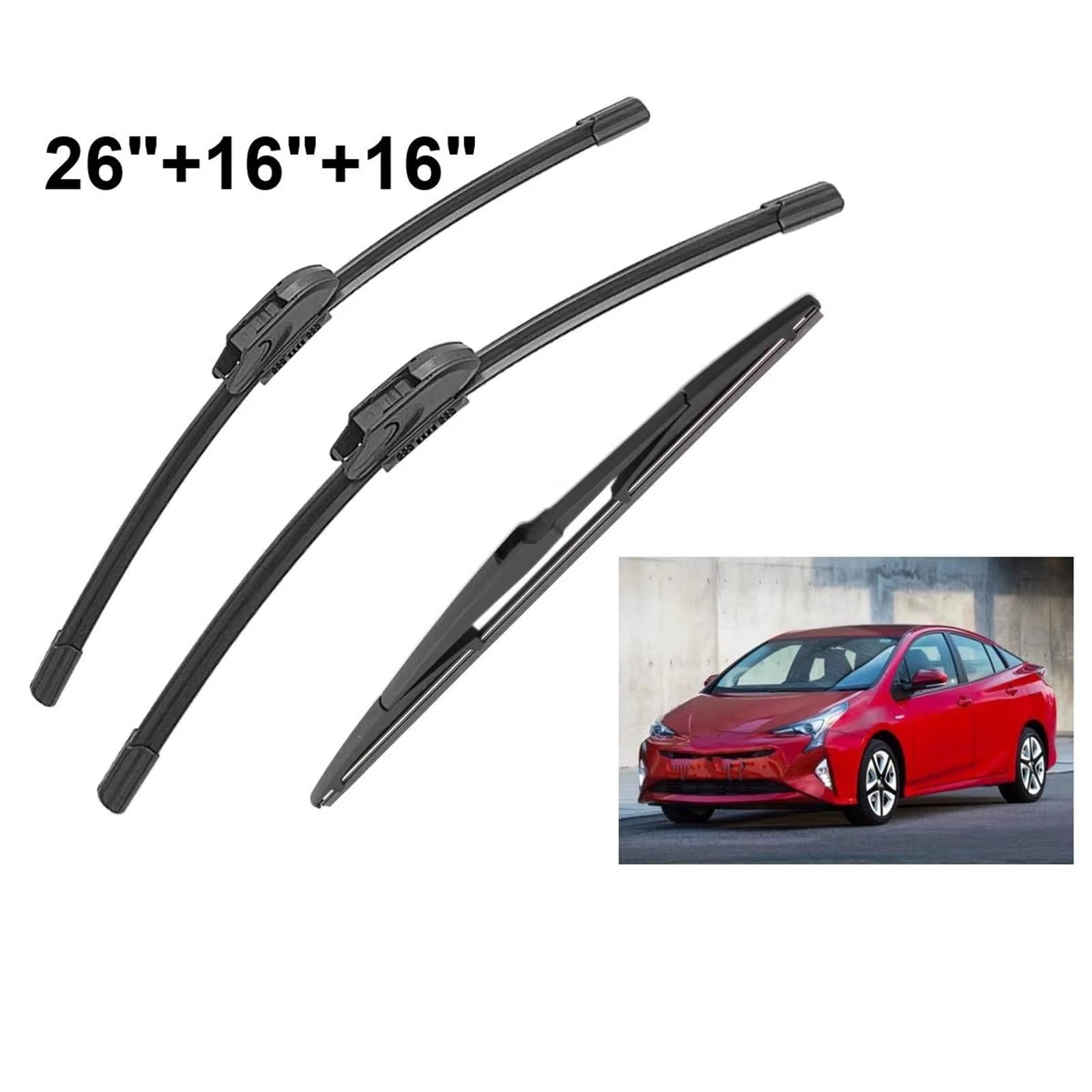 Tergilunotto Rear 1 2 3 4 6 Pezzi Spazzole Tergicristallo Anteriori E Posteriori Per Auto Per TOYOTA Per Prius 2003 2004 2005 2006-2015 Tergicristallo(6 Piece)