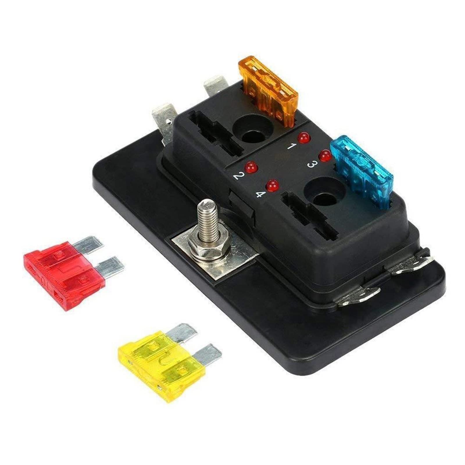 Boîte à fusibles 4/6/10 voies boîte à fusibles de voiture porte-fusible de voiture camion boîte à fusibles à lame automatique fusibles for Circuit Standard 32V ATO Câblage de protection (Color : 6 Wa