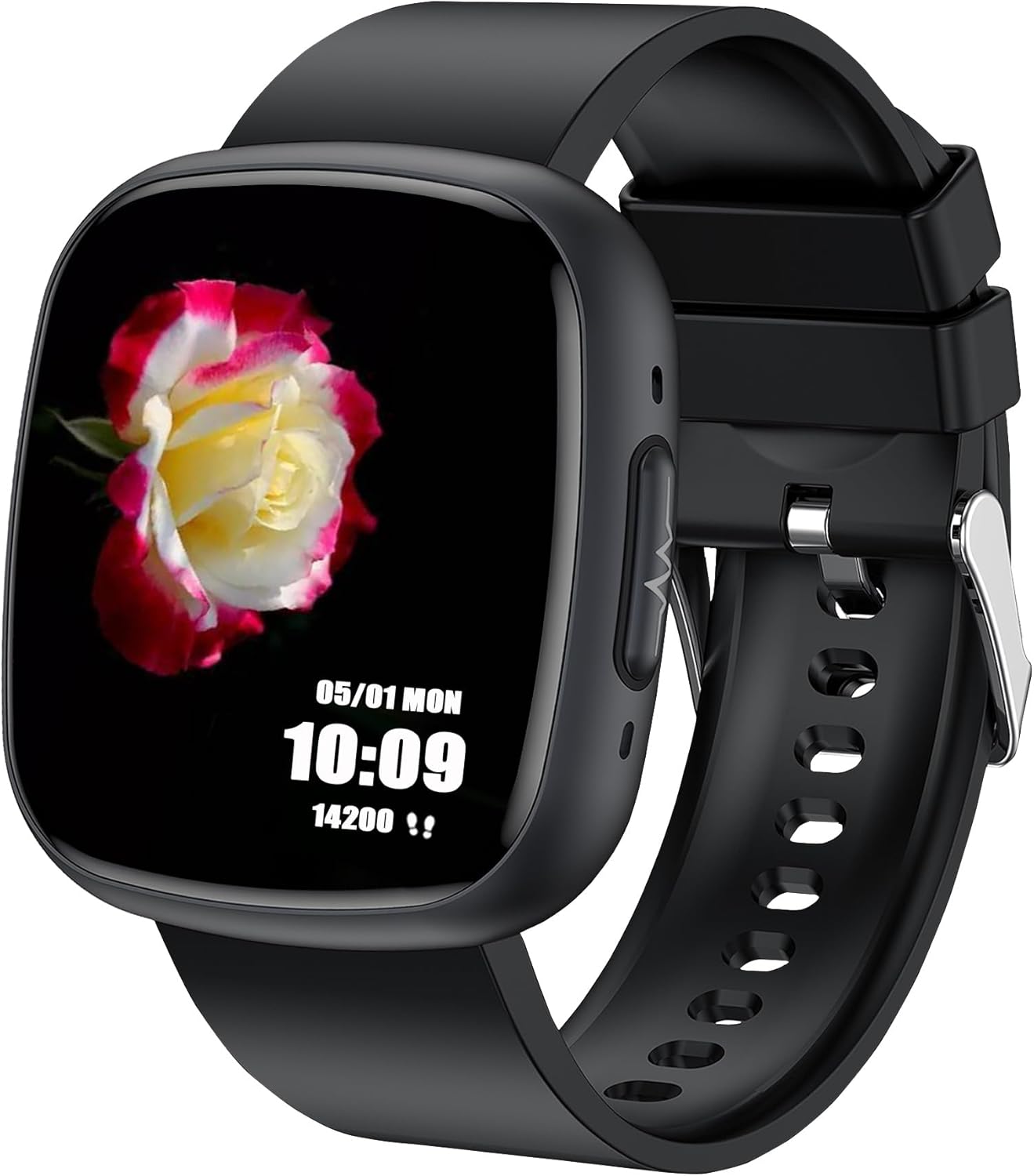 Advanced Health & Fitness Smartwatch,1.72” HD Touchscreen,Men’s Smartwatch,100+ Exercise Modes,24/7 Heart Rate,Blood Oxygen,Stress,Sleep Tracking,Waterproof Fitness Tracker (Black)