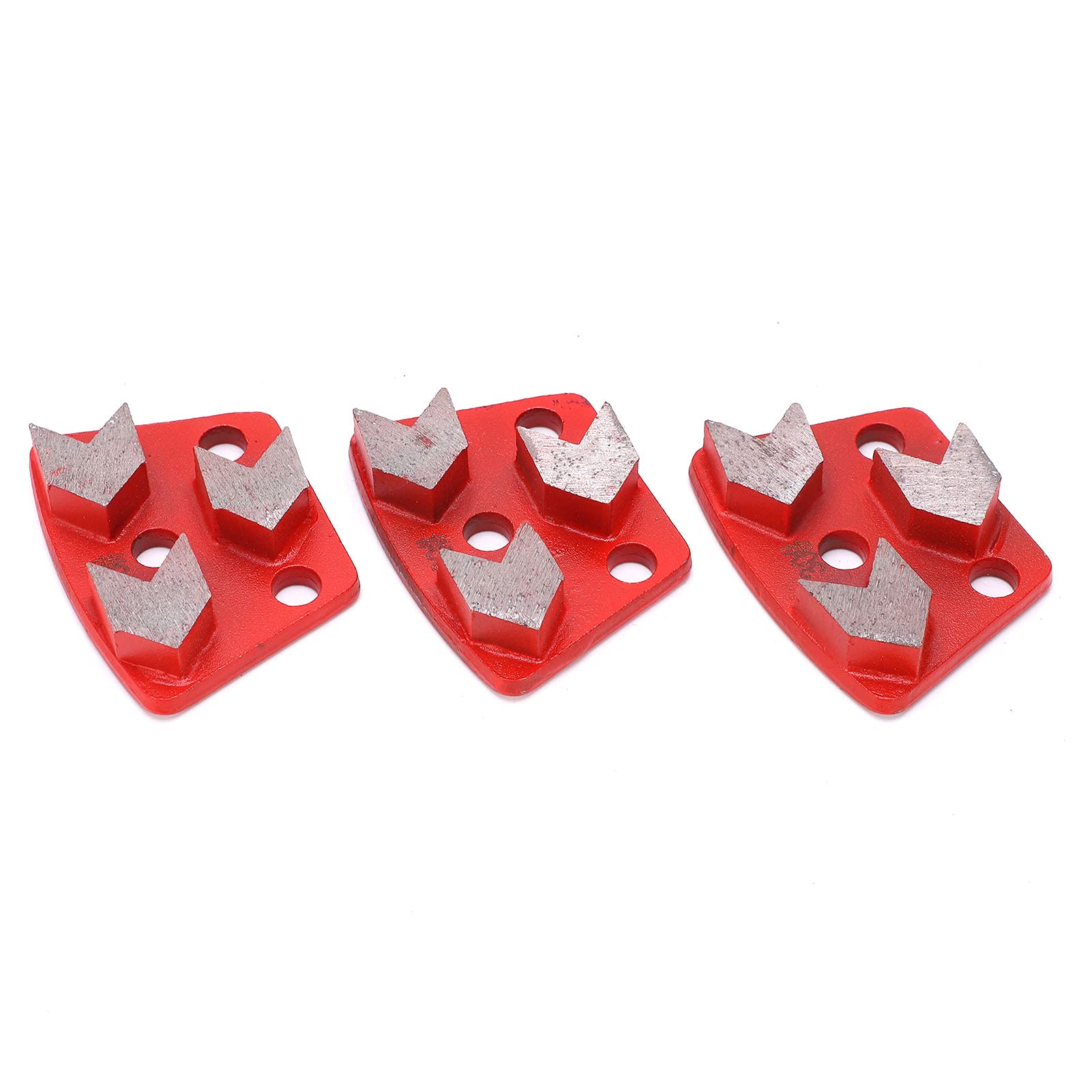 3 Dents de Flèche Rouge 30#, Trapèze de Chaussures de Meulage Diamantées, efficacité de Meulage élevée pour Meuleuses à Béton, Tranchante et Résistante à L'usure, Lisse