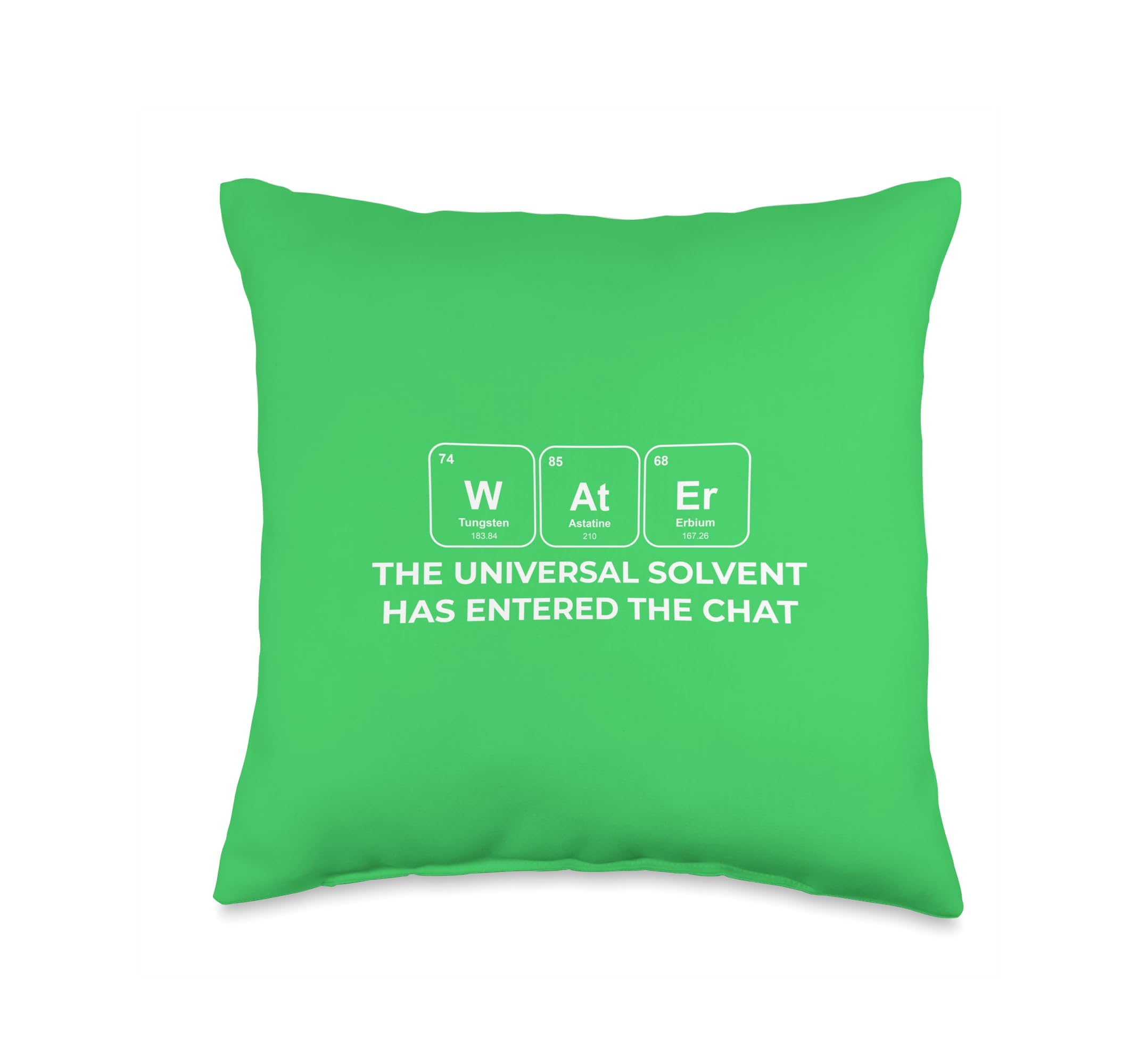 Water Periodic Table Pun Biochem Pre Med Student Design Throw Pillow 16x16