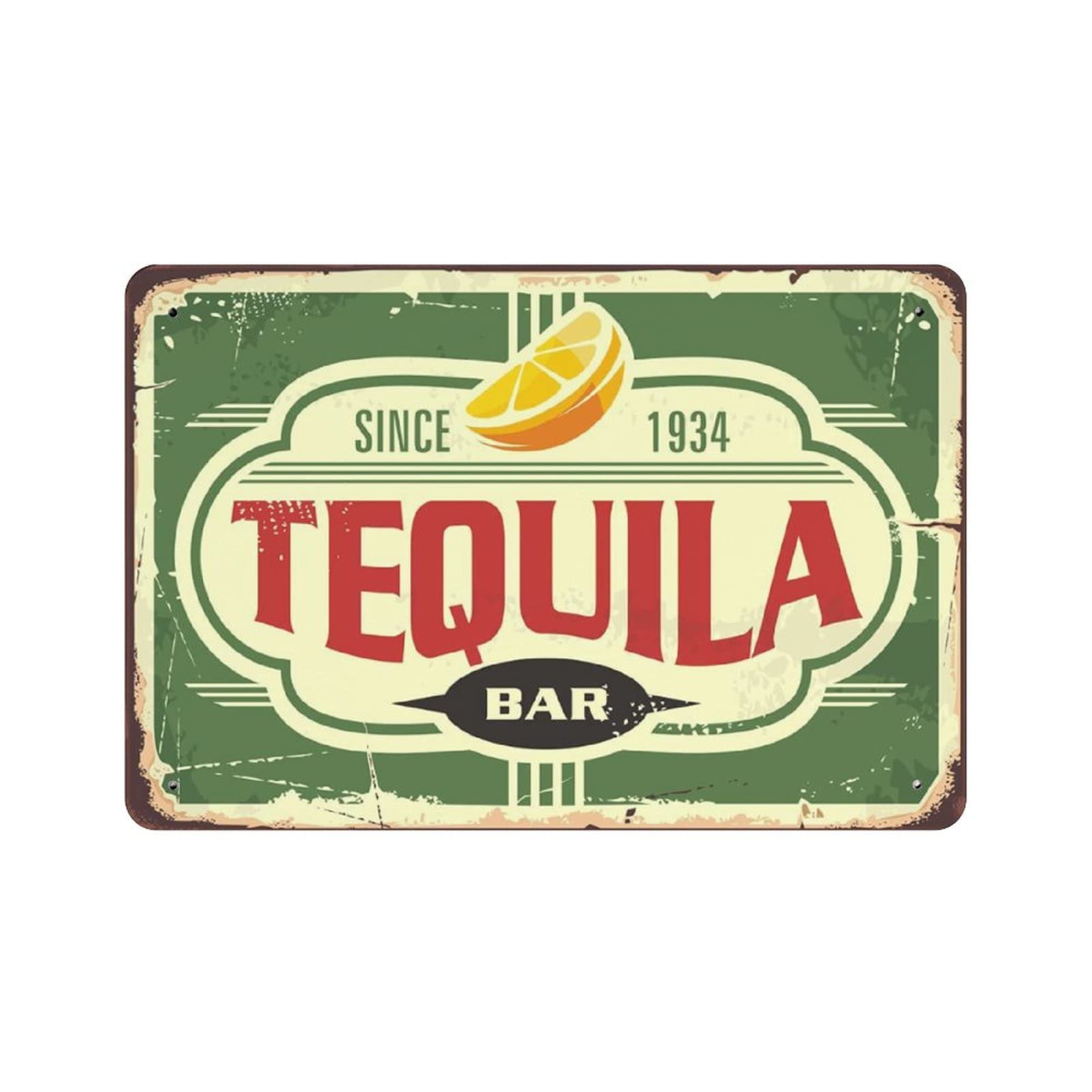 rayprint Metal Tin Sign Tequila Bar Vintage Tin Poster Metal Sign Wall Decoration Country Kitchen Home Garage Decor 8"x12"