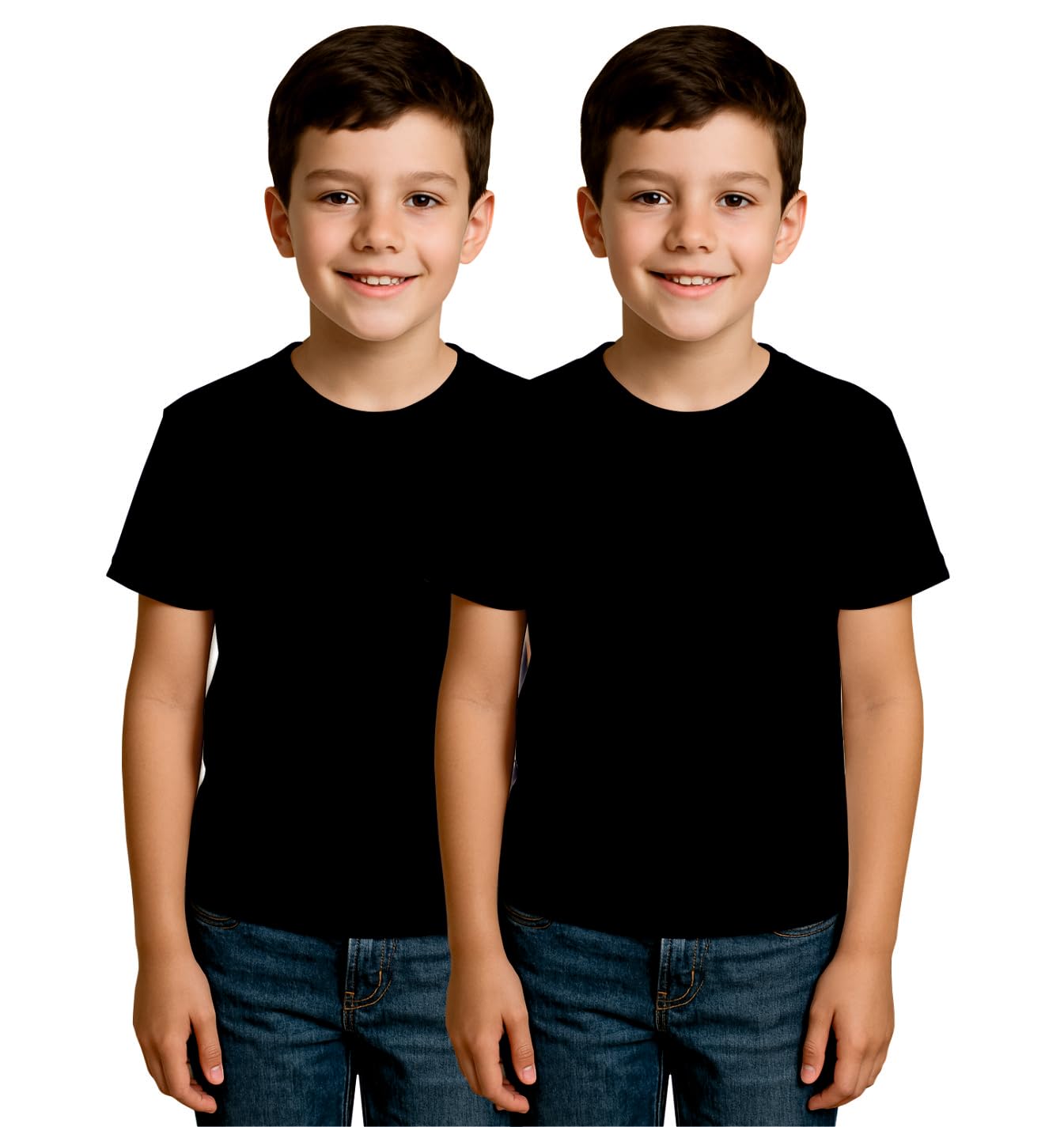 Boys T-Shirt | Soft Cotton Half Sleeve Tee | Casual Wear | Breathable & Comfortable | Pack of 2-image-42