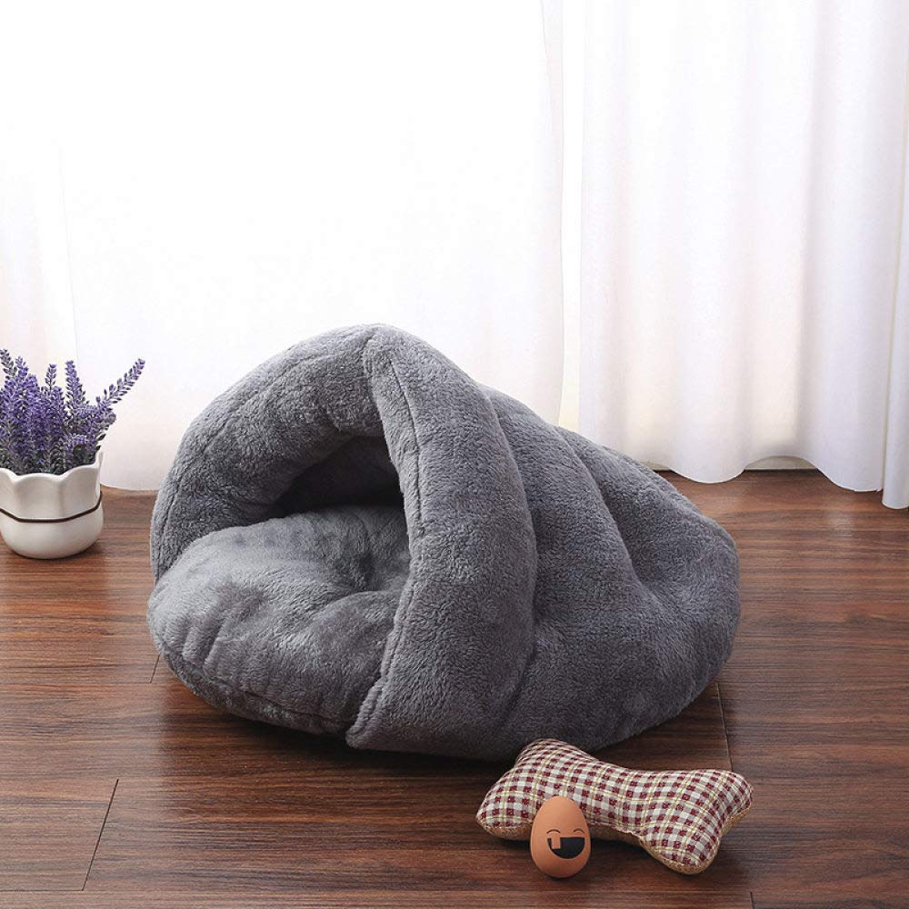 Lit pour chat semi-couvert pour rassurer les animaux anxieux et peureux