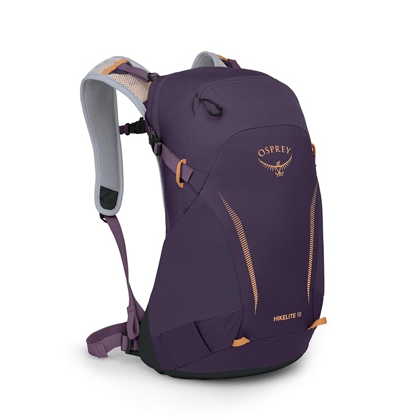 Osprey Hikelite Unisex Zaino, 26L, Purple Ink/Purple Dusk/Cheddar Orange, Taglia unica