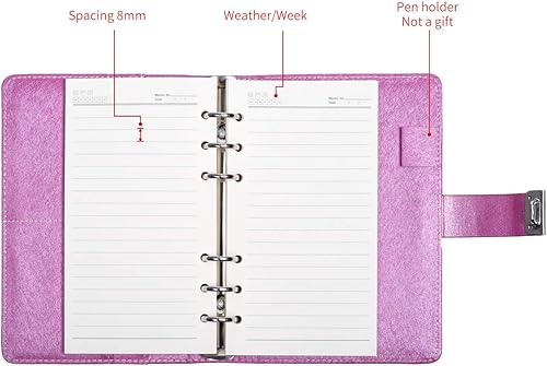 Miniatura 6 de ARRLSDB Diario de contraseña con cerradura, de piel sintética, con cerradura de combinación (diario de bloqueo de combinación), diario de cuero