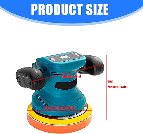 Miniatura 8 de 3-Speed Electric Car Wax Polisher Marble Buffing Tool with Lightweight Ergonomic ABS Handle Polishing Machine for Car