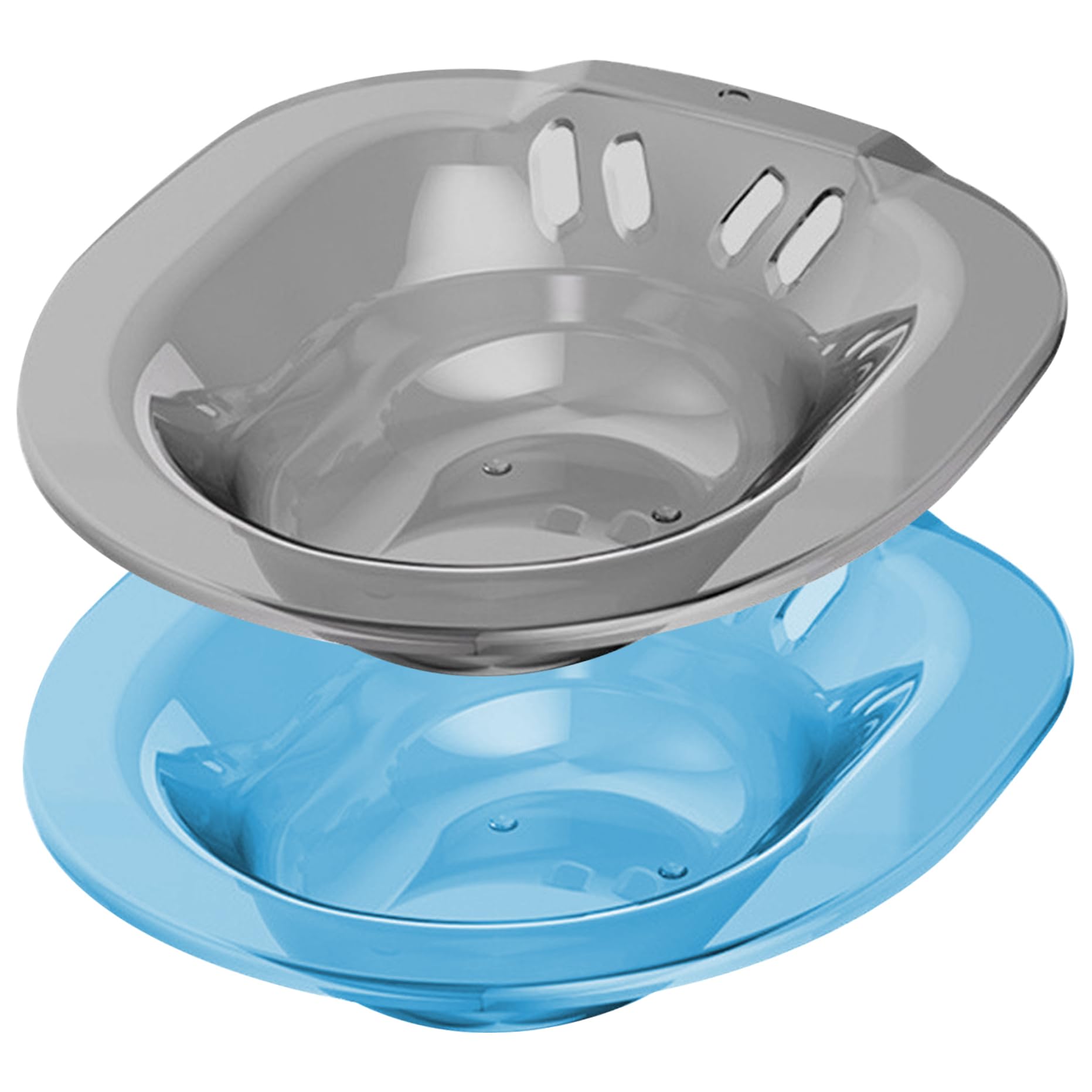 Sitz Bath Portatile sopra Il Water Bidet da Viaggio Anti-traboccamento 14x15x4 Pollici Bidet Accessorio per emorroidi Postpartum Private Care (Grigio Trasparente) Accessorio per Water