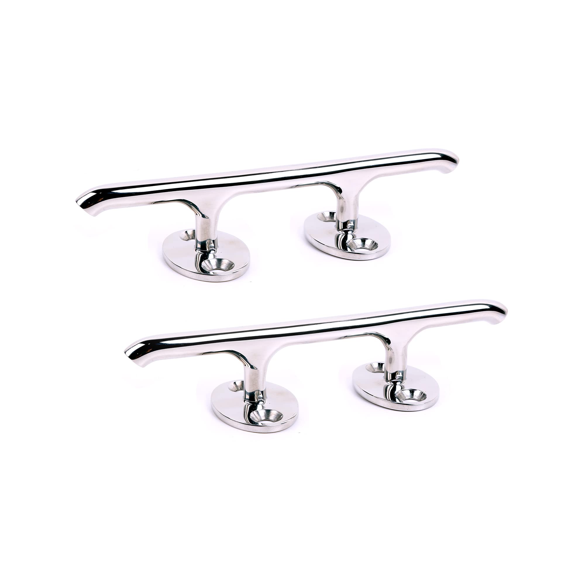 Mxeol Boat Cleat Dock Marine 6 Inch Open Base Stainless Steel W/Eagle Handle Design