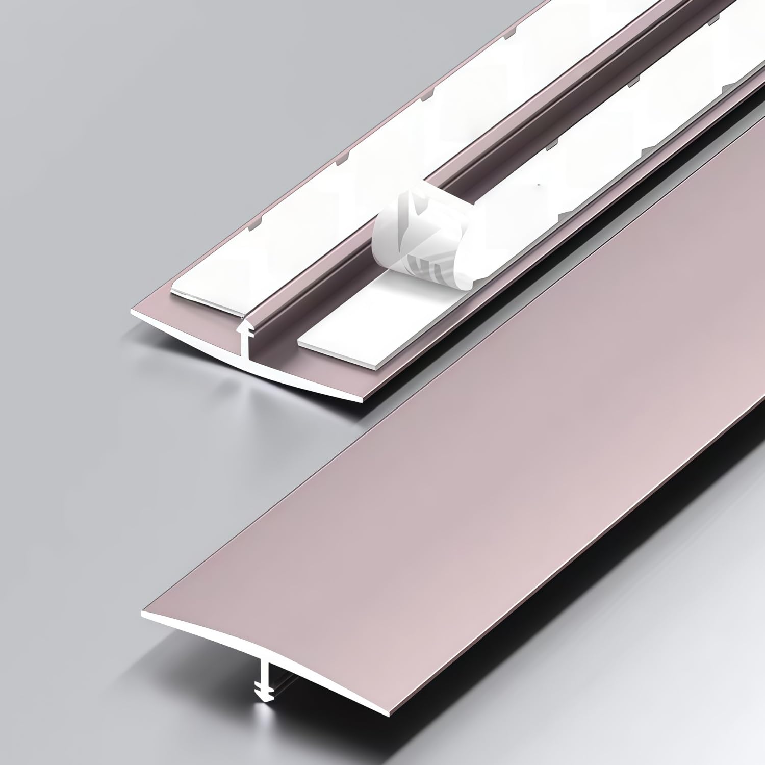 Aluminiowa listwa przejściowa T do laminatu i podłóg winylowych, trwałe przejście podłogowe dla łatwej instalacji, szerokość 40 mm