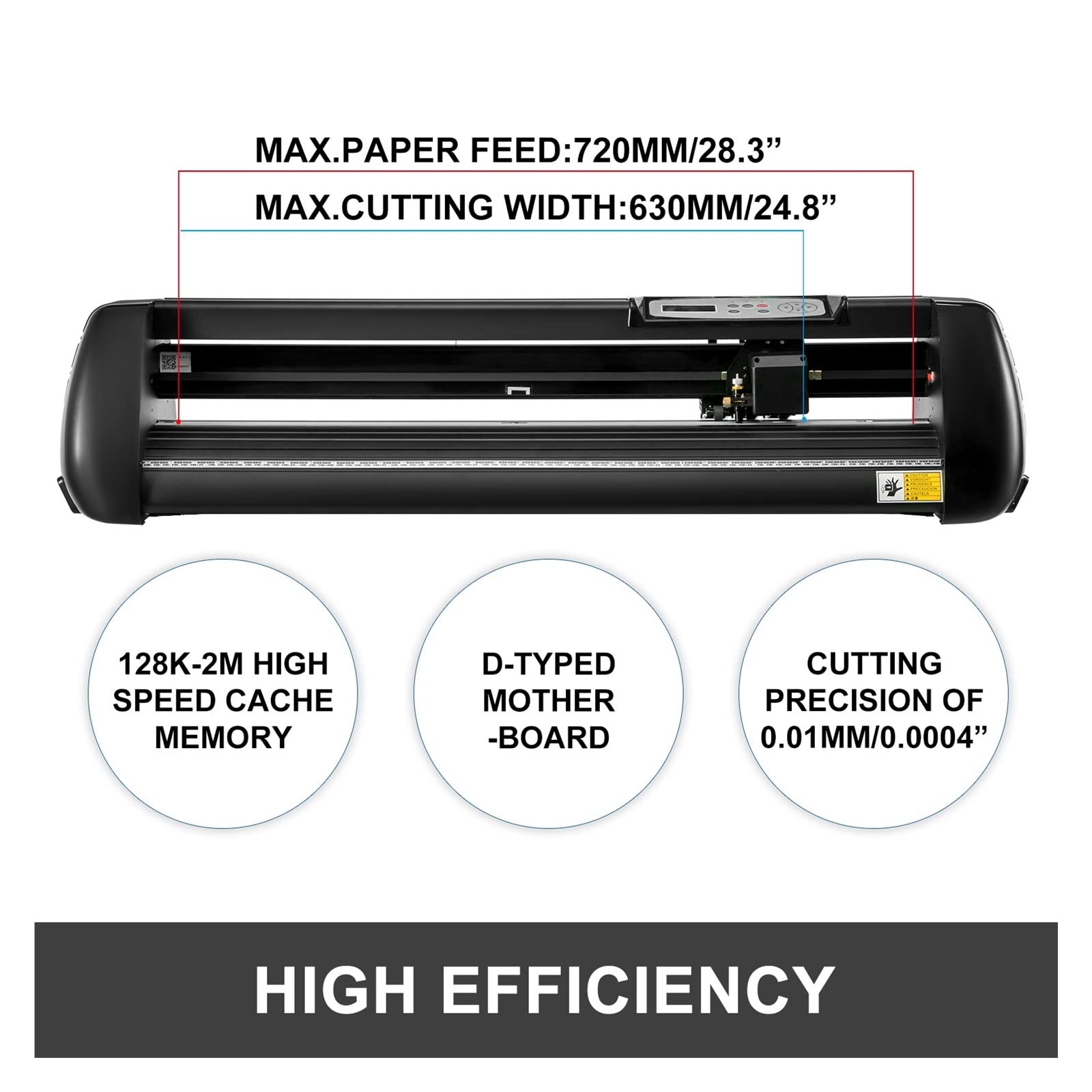 28 Pollici Vinyl Cutter Machine Floor Stand Plotter velocità della Forza Regolabile Controllo Digitale Porta USB for la creazione di insegne,Dispositivo efficiente