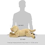 LotFancy 21'' Dog Stuffed Animals Plush, Soft Cuddly Golden Retriever Plush Toys, Large Stuffed Dog, Puppy Dog Stuffed Animals, Mother's Day, Birthday, for Kids, Pets, Girls