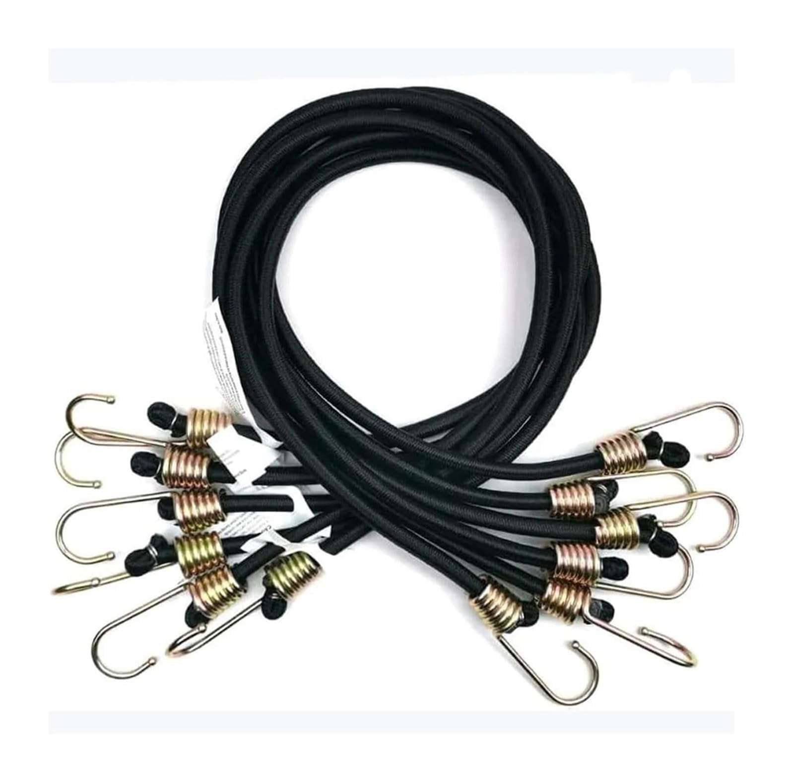 Outdoor Tie Down Rope, Bungee Cords With Hooks 10PCS Double Webbing Outdoor for Tent Luggage