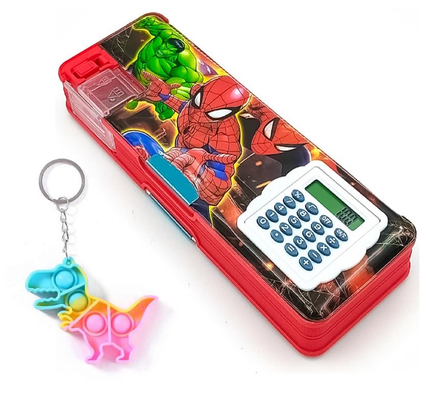 RZA Plastic 2023 Magnetic Pencil Box With Calculator & Pop Keychain School, Spider Man Big Size Cartoon Printed Pencil Case (Spider Man), Pack Of 1 - Multicolor (B0CNVTMVQC) Amazon Price History, Amazon Price Tracker