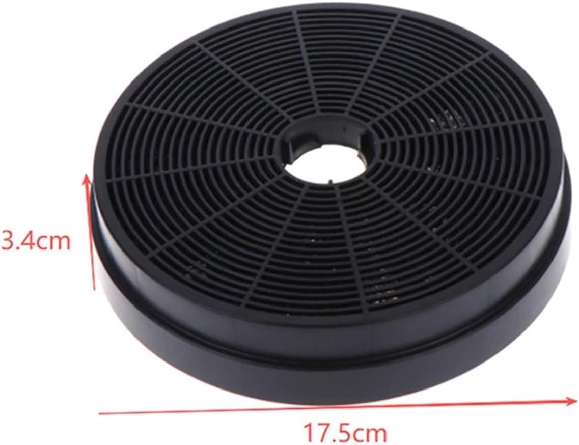 17.5x3.4cm Diameter Range Hood Replacement Filter Black Accessory 1/2 PCS(2pcs)