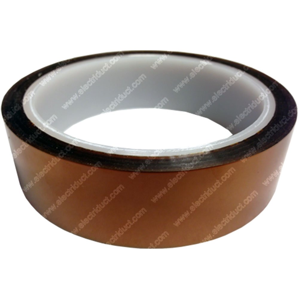 Electriduct 1" Heat Resistant Tape 1 Mil High Temperature Sublimation Transfer Polyimidie Film with Silicone Adhesive - 36 Yards (10 Rolls)