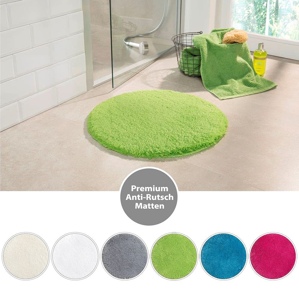 Panasonic® baño (microfibra I Alfombrilla de baño I microfibra ducha Alfombrilla I baño alfombra para cuarto de baño I Lavado Bar I I de secado rápido suelo radiante I color verde, 71 cm rund