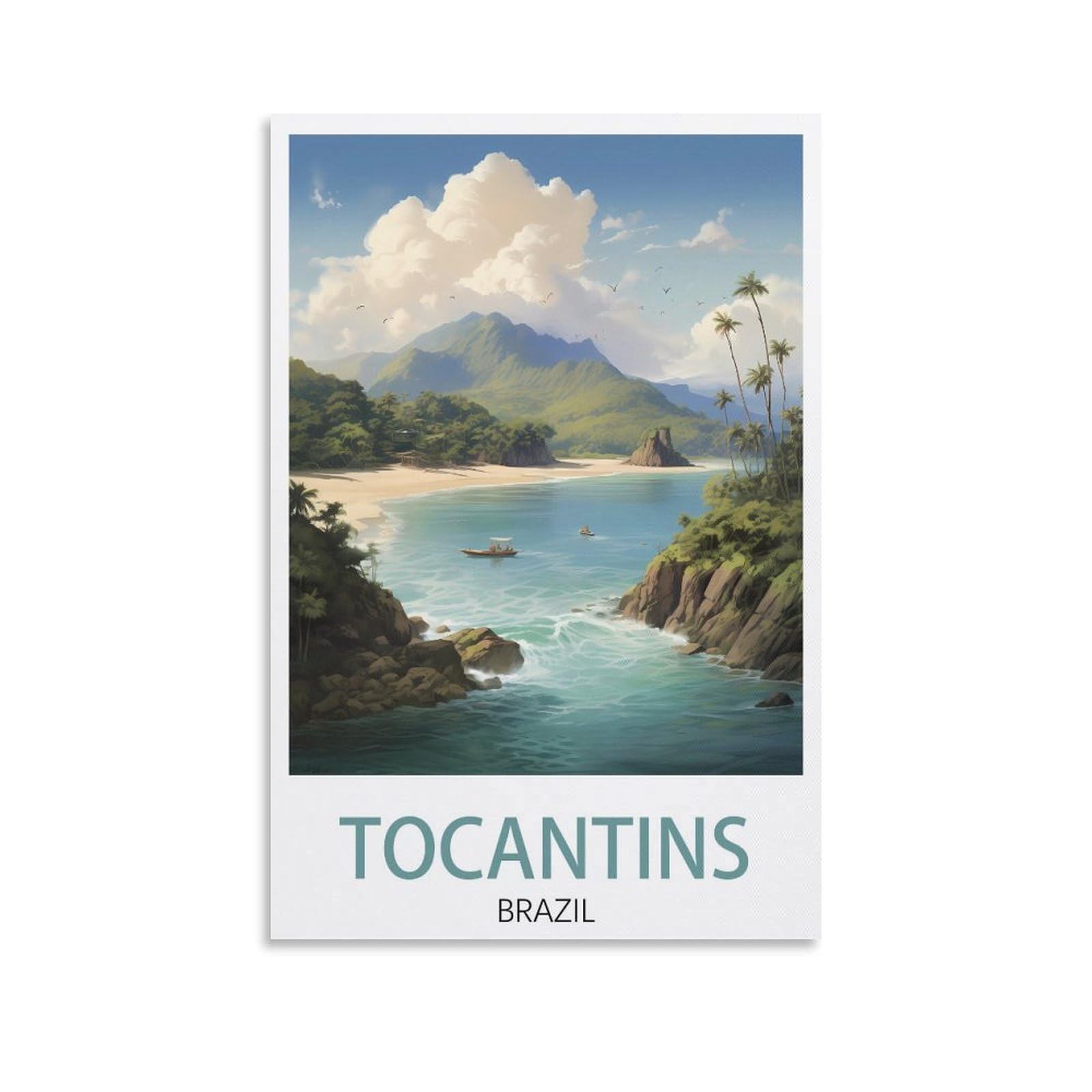EZMLFA 5D Diamond Painting Kits for Adults,Tocantins Brazil Lake,Diamond Painting,Landscape Gem Art Kits Adult and Crafts Home Decor 40x50cm