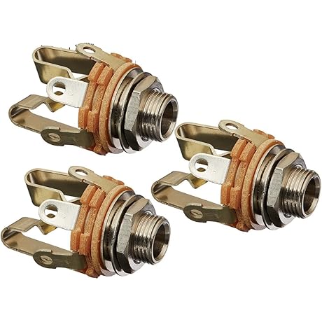 Switchcraft Jack - 1/4" Stereo 3-Conductor Input Jack, 1/4", Double Open Circuit,Made in USA