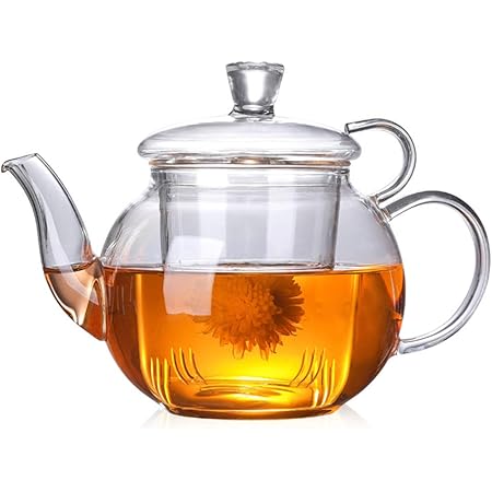 Amazon Iwailoft 癒し 耐熱ガラス ティーポット 茶こし付き ガラス 急須 ティーフォーツー ガラス製ポット 紅茶 フルーツティー リーフティー 花茶 工芸茶 ハーフティー に 直火可 Il Set1925 新品 満月 600ml ティーポット オンライン通販