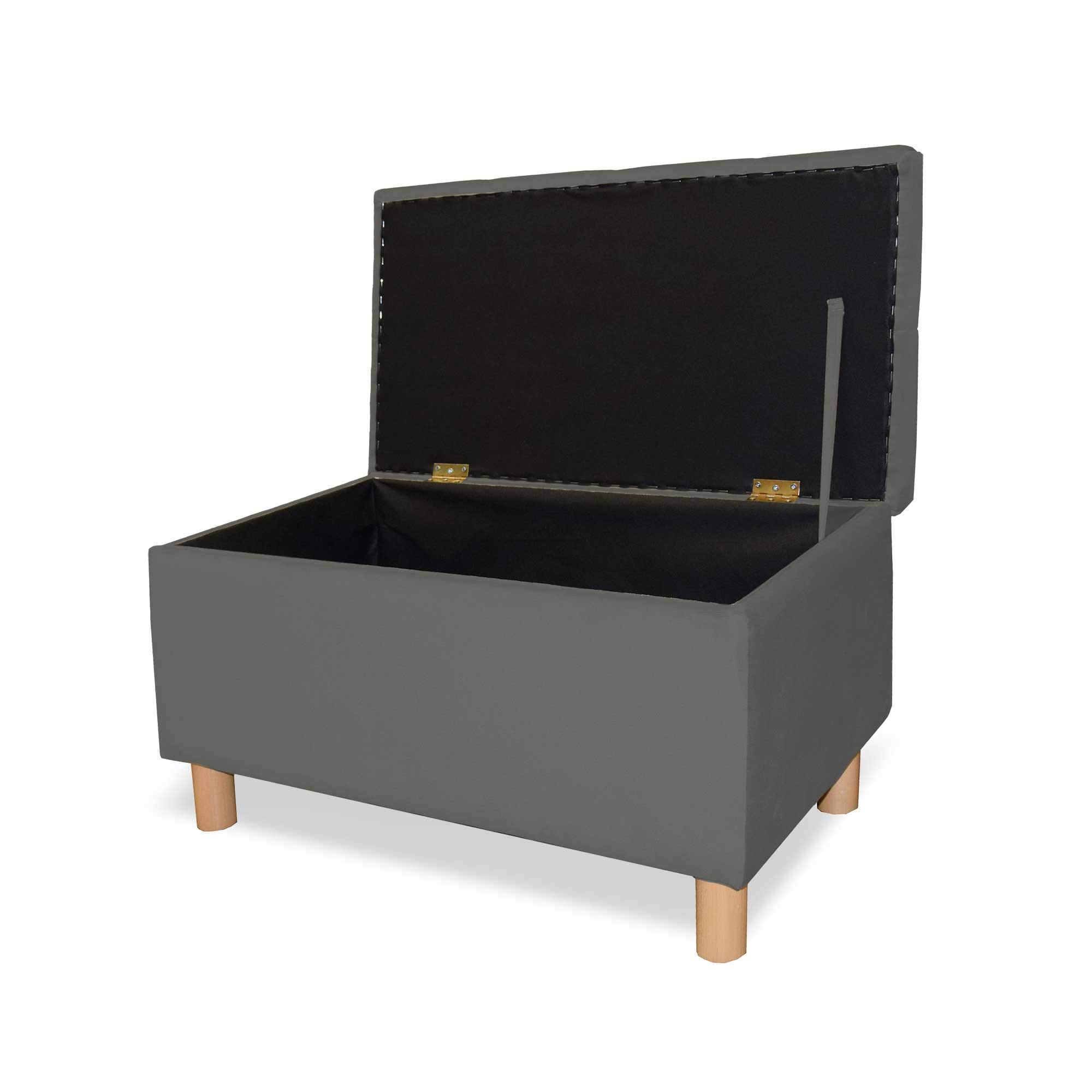 Sitzbank Sitzhocker Sitztruhe mit Stauraum Aufbewahrungsbox (Beige)