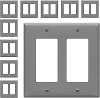 Vista 13 de ENERLITES Interruptor de luz decorativo o placa de pared para toma de receptáculo, sobre-tamaño de 1 banda 5.5" x 3.5", policarbonato termoplástico
