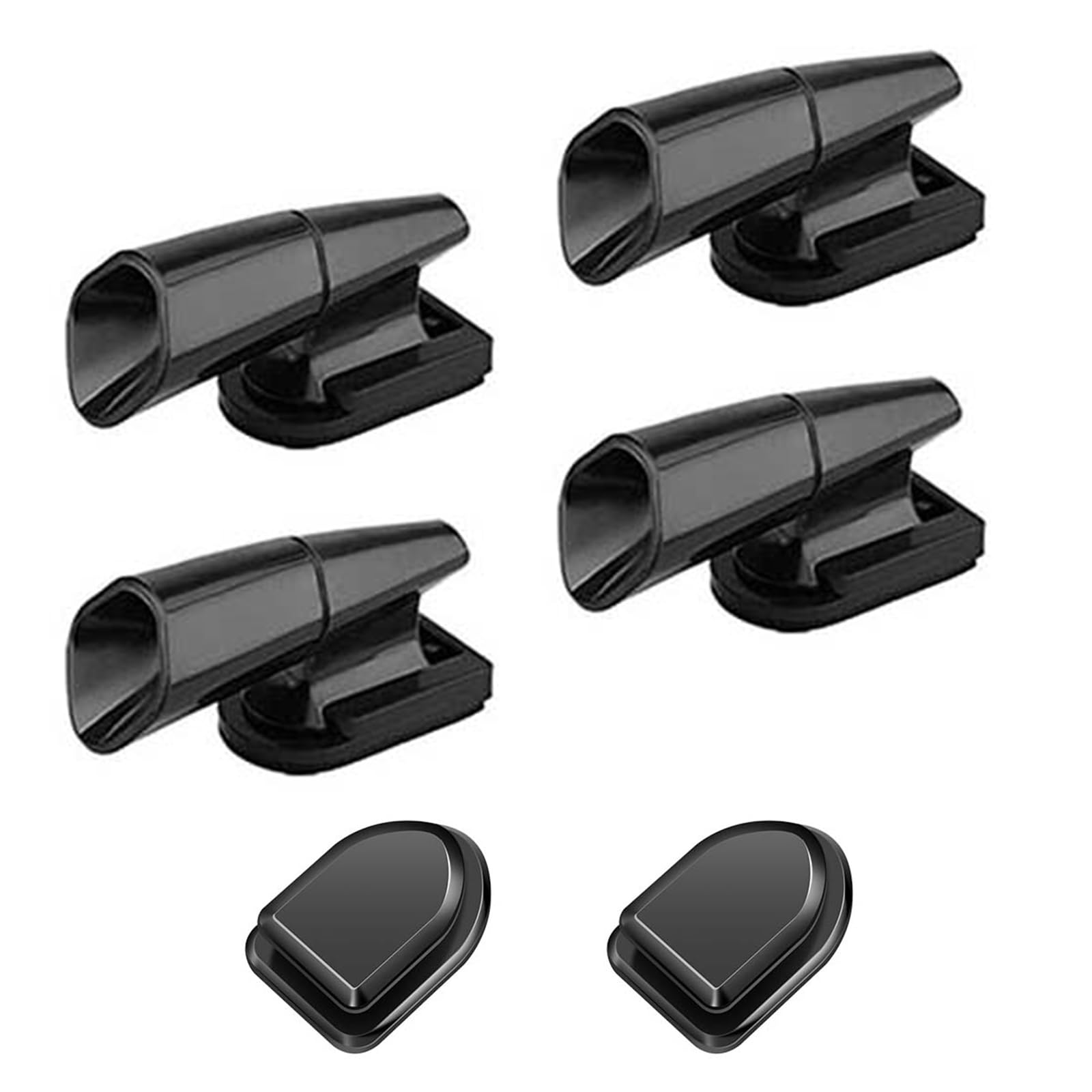Deer Warning Devices, Auto Deer Whistles, Black Ultrasonic Deer Warning, 4 Pieces Auto Animal Warning Whistle, with 2 Car Mini Hook, Deer Whistles Wildlife Warning for Cars, Vehicles, Motorcycles