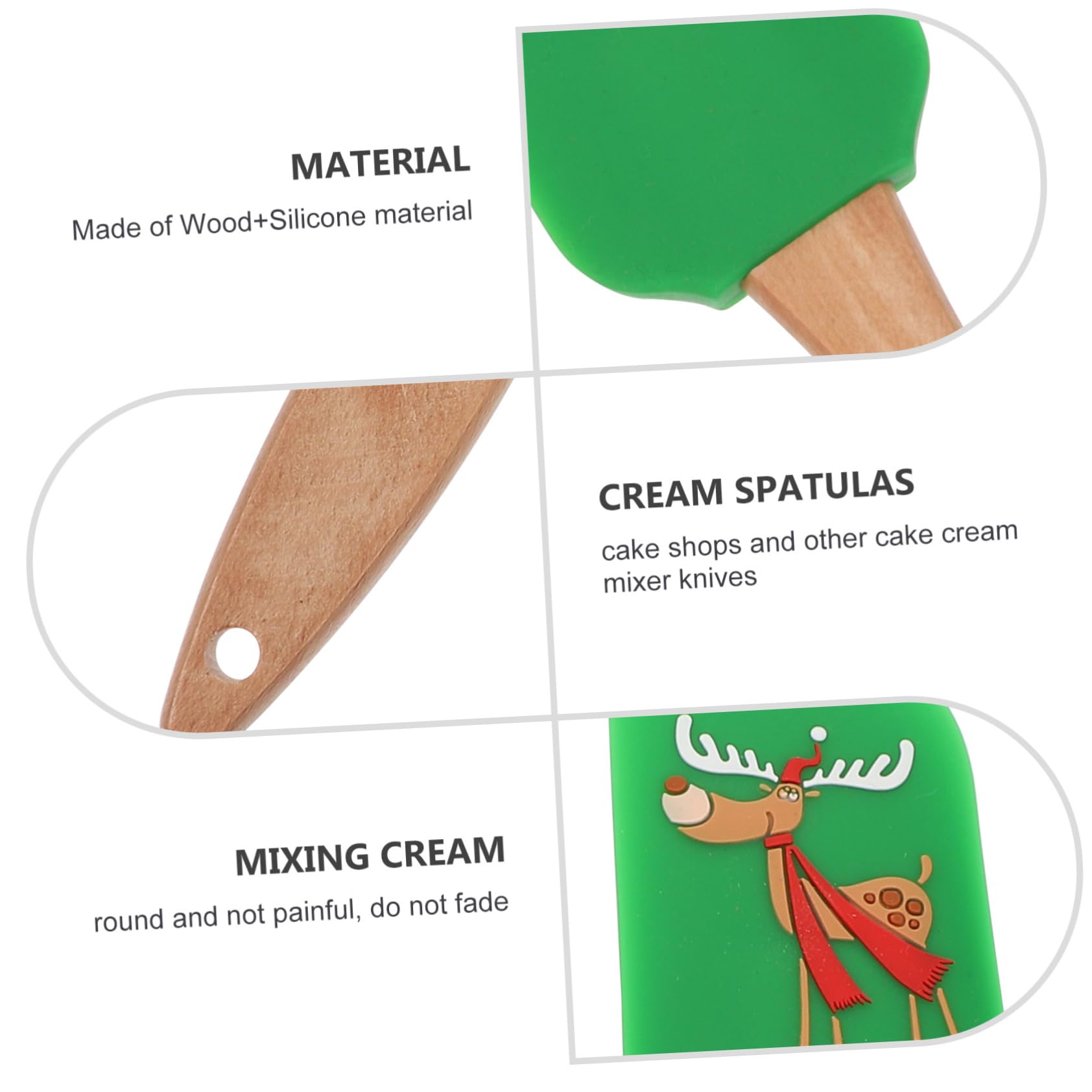 Alipis Espátula Pastelera De Silicona Duradera Orificio Para Colgar Ideal Para Mantequilla y Repostería