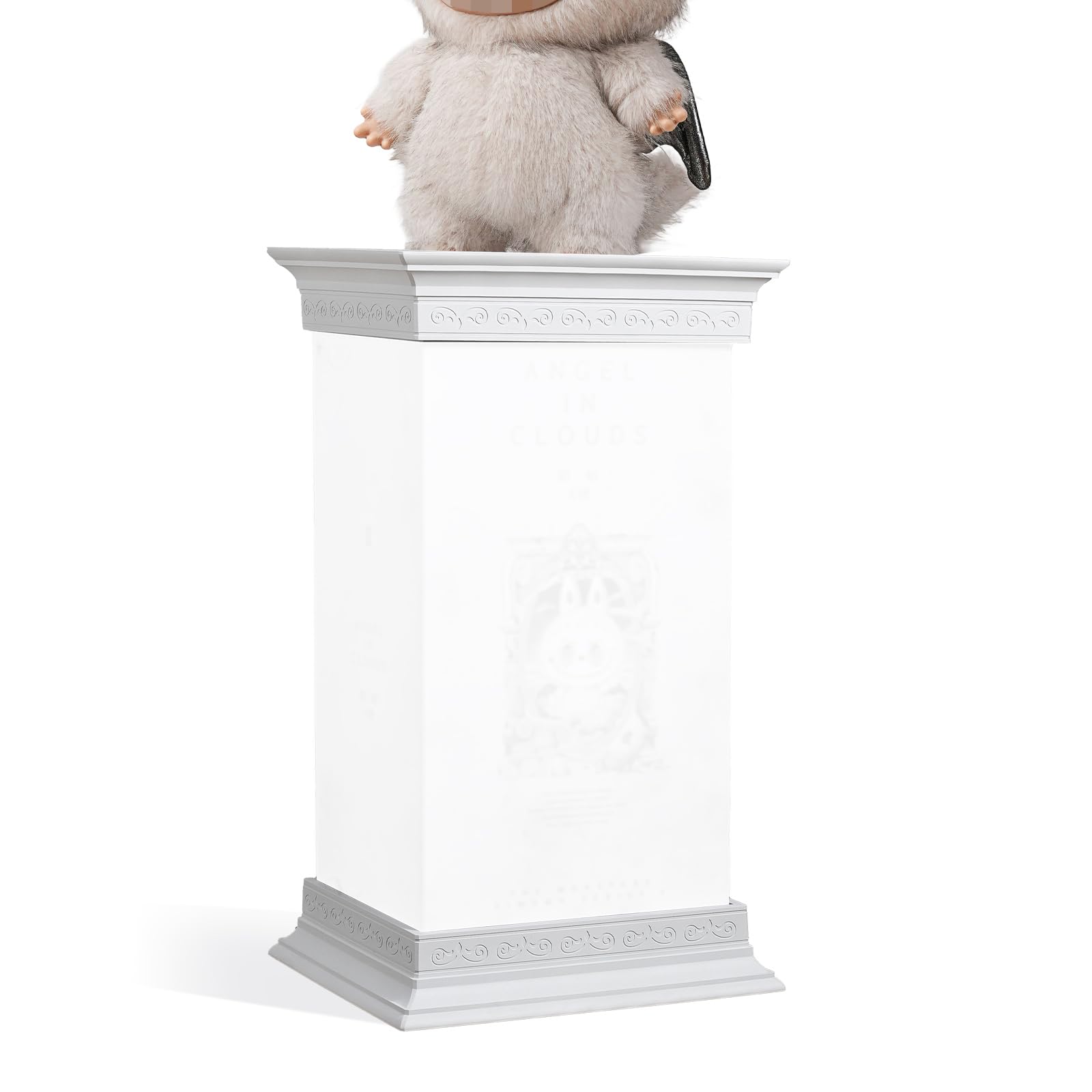 bifine Doll Display Base with Roman Column Design - for LABUBU Zimomo Angel in Clouds Doll, Display Stand (for ANGEL IN CLOUDS)