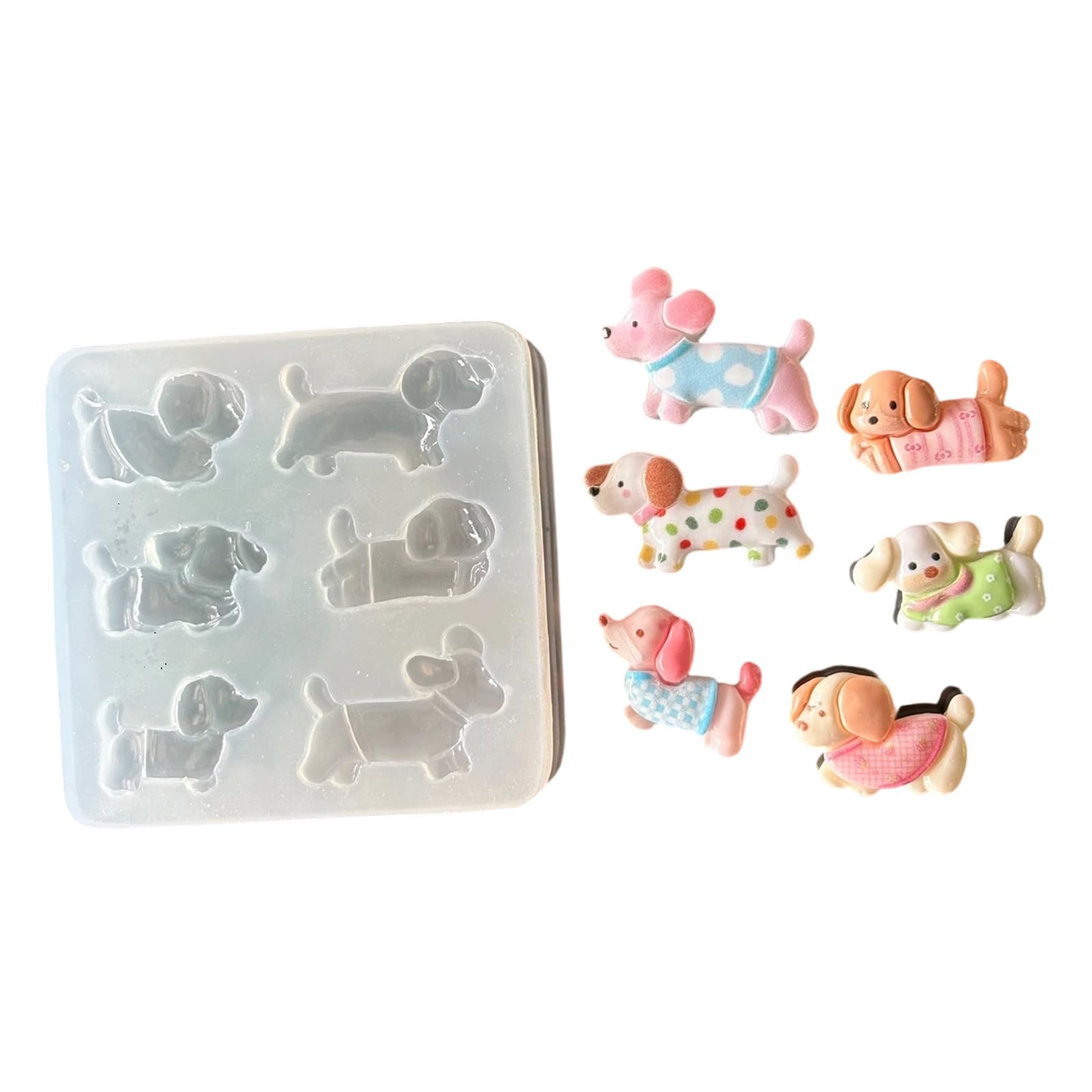 NEWFT Silicone Keychain Resin Jewelry Dog Shape Earring Epoxy Resin Accessories for Making Accessories