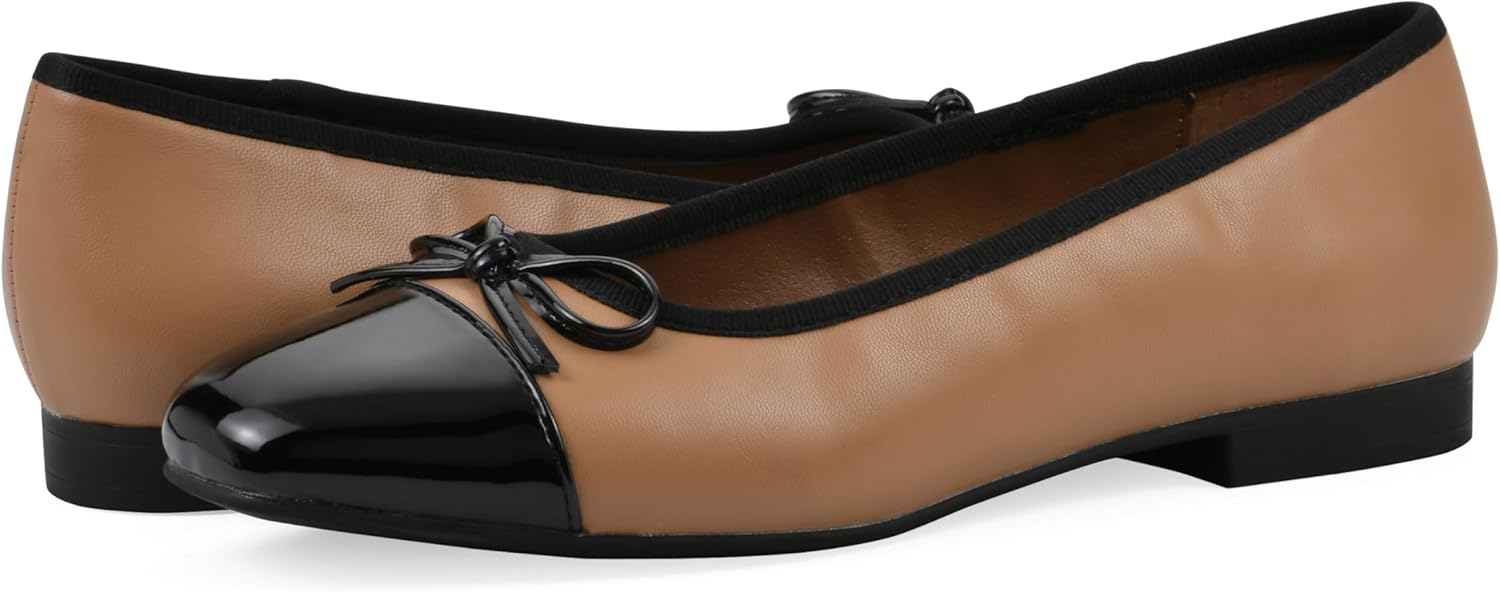 WHITE MOUNTAIN Women's Bocci Dressy Cap Toe Ballet Flat