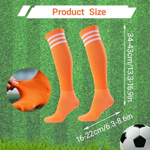 CUBACO Soccer Socks for Women Men Teens, 4 Pairs Cotton Thigh High Long Socks Suitable for Softball Baseball Football Sock2