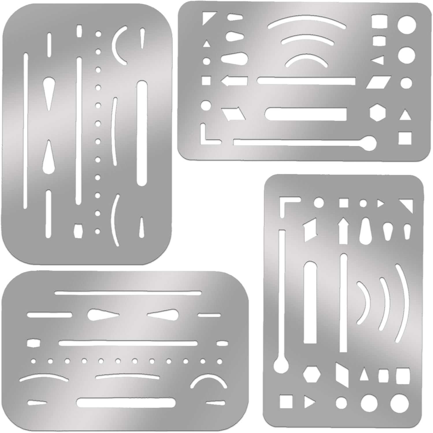 4 Pieces Eraser Shield Eraser Template Stainless Steel
