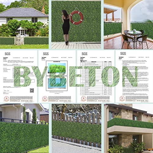 Image of Bybeton 6pk 20 inchx20 inch Boxwood Grass Wall UV-Anti Privacy Fence Screen