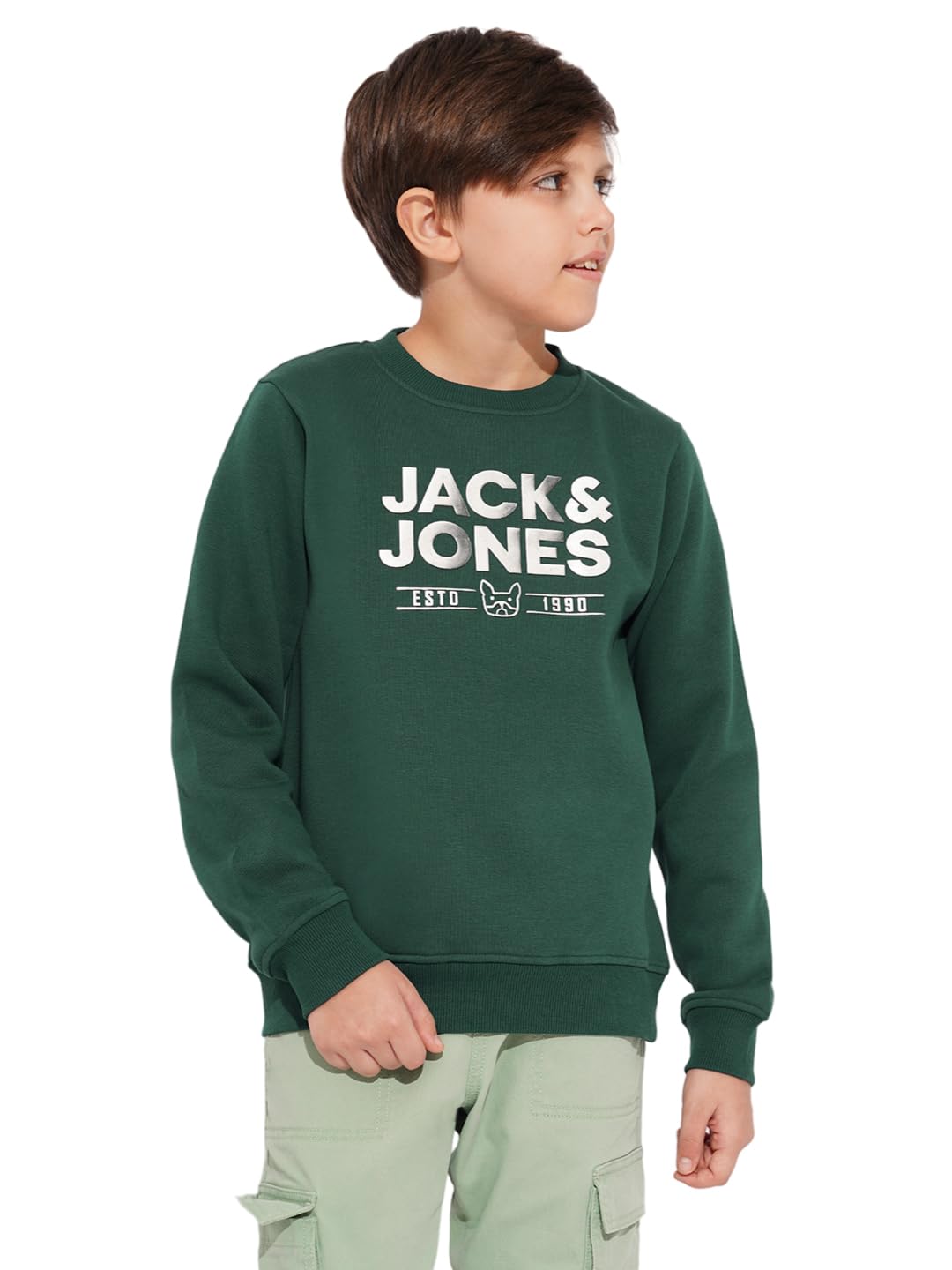 JACK & JONES Boy's Cotton Blend Round Neck Sweatshirt-image-28