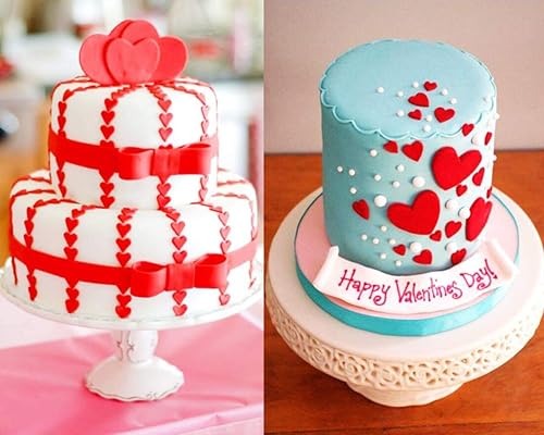 Miniatura 2 de Fondant Cutter - Juego de 13 cortadores geométricos para diseño de tartas, corazón ovalado cuadrado redondo, tamaño pequeño, mediano y grande