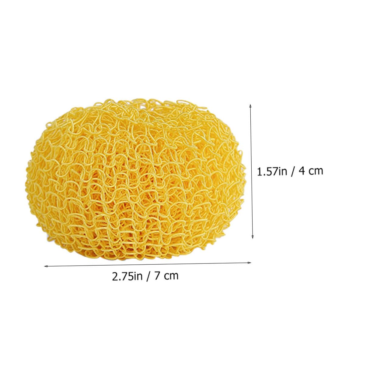 COLLBATH Éponges de Nettoyage pour Vaisselle 2 Pcs en Fibre Jaune, Forme Ronde et Flexible, sans Rayures, pour Plaques de Cuisson Cuisine