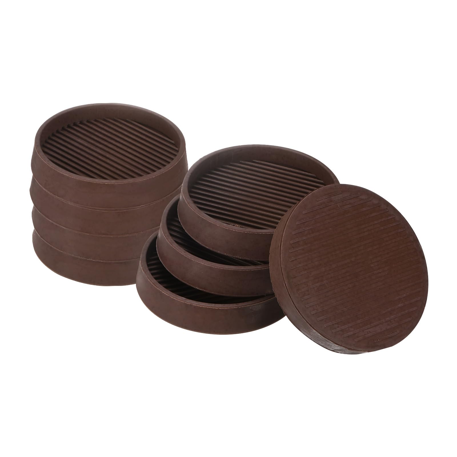 M METERXITY 8-Pack Furniture Coasters Cups, 3" Round Rubber Anti Slide Floor Protector Pads for Sofa Chair/Piano Stopper