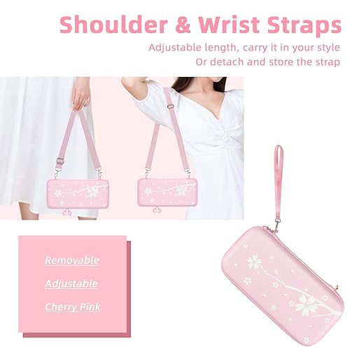 Miniatura 3 de Mytrix Cute Carrying Case for Nintendo Switch OLED, Portable Hard Shell Pouch Travel Storage Bag for Switch Protective Bag with 10 Game Card Slots,